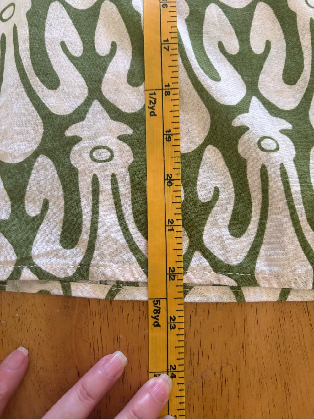 Christian Siriano Olive & Cream Patterned Flutter Sleeve Top - Picture 11 of 11